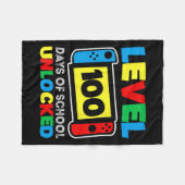 Spielcontroller Level 100 Tage Schule abgeschlosse Fleecedecke (Vorderseite (Horizontal))
