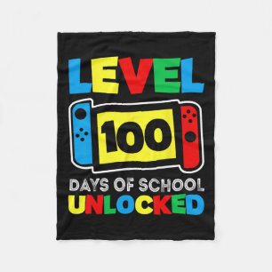 Spielcontroller Level 100 Tage Schule abgeschlosse Fleecedecke