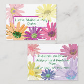 Spieldatenkarte von Daisy Child Visitenkarte (Vorne/Hinten)