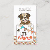 Spieldatum des Bulldog-Hausmeisters Telefonnummerkarte (Vorderseite)