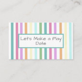 Spieldatum des Kindes Visitenkarte (Vorderseite)