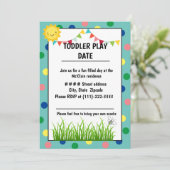 Spieldatum für Kleinkinder Einladung (Stehend Vorderseite)