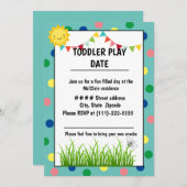 Spieldatum für Kleinkinder Einladung (Vorne/Hinten)