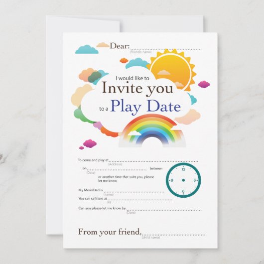 Spieldatum Wolken-Designs (Vorderseite)