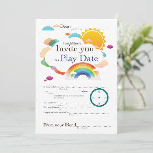 Spieldatum Wolken-Designs (Stehend Vorderseite)