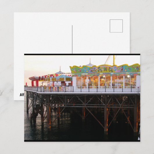 Spiele auf der Pier Postkarte (Vorne/Hinten)