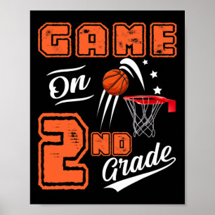 Spiele auf der zweiten Klasse Basketball erster Ta Poster