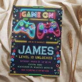 Spiele auf Glow Birthday Party Einladung