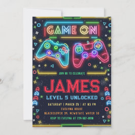 Spiele auf Glühen 5. Geburtstagsparty Einladung