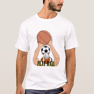 Spiele Ball Sportspiele Cartoon Kunst T-Shirt