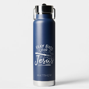 Spiele Bassgitarre für Jesus Christlich Personalis Trinkflasche