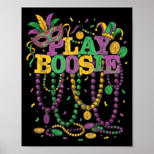Spiele Boosie Perlen Mardi Gras Karneval Louisiana Poster