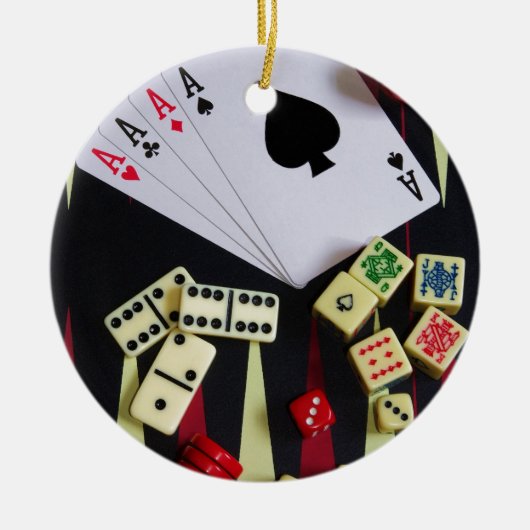 Spiele-Casino-Spiele Keramikornament (Vorne)