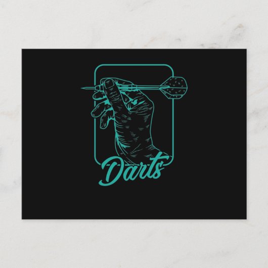 Spiele Dart Postkarte (Vorderseite)