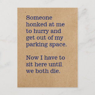 Spiele, die wir in Autos spielen Postkarte