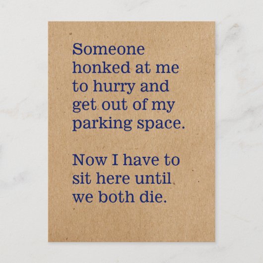 Spiele, die wir in Autos spielen Postkarte (Vorderseite)