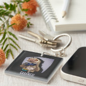 Spiele! Funny Cartoon Slog Spiele Schlüsselanhänger (Vorderseite rechts)