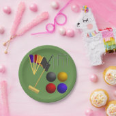 Spiele für Croquet Paper-Teller Pappteller (Party)