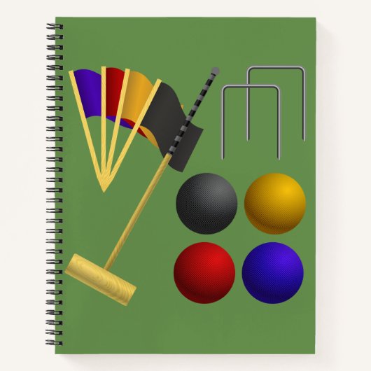 Spiele für Croquet Spiral Notebook Notizblock (Vorderseite)