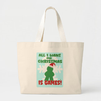 Spiele für Weihnachts-Spaß-Feier-Freude-Statement Jumbo Stoffbeutel