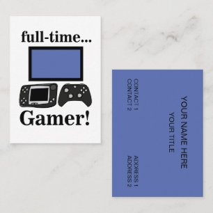 Spiele-Gamer Lustiges Video-Gamer Visitenkarte
