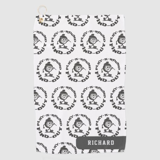 Spiele herum Finde heraus Muster Benutzerdefiniert Golfhandtuch (Vorderseite)