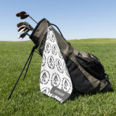 Spiele herum Finde heraus Muster Benutzerdefiniert Golfhandtuch (Gras)