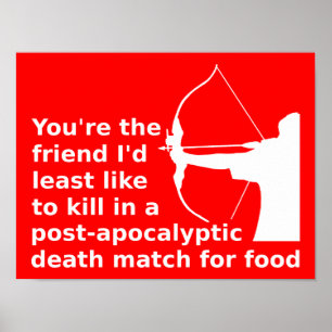 Spiele Hunger-des lustigen Plakat-Zeichens Poster