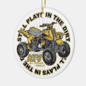 Spiele im Schmutz ATV Keramik Ornament (Links)