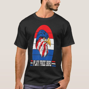 Spiele Kostenloser Vogel Patriotischer Weißkopfsee T-Shirt