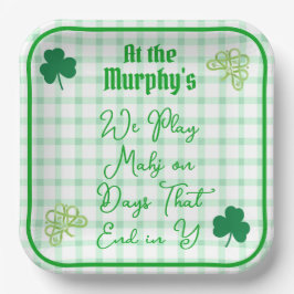 Spiele Mahjong Days End Y Watercolor Shamrocks Pappteller