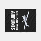 Spiele mit Flugzeugen Fleecedecke (Vorderseite (Horizontal))