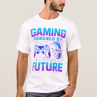 Spiele mit futuristischem Neon-Design T-Shirt