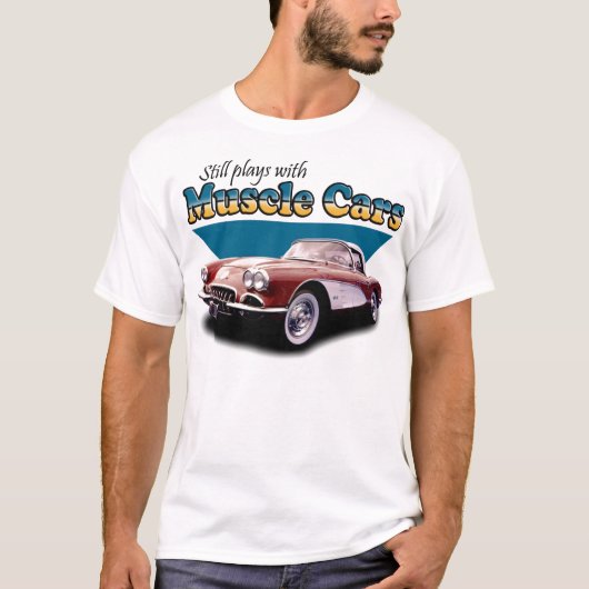 Spiele mit Muskel-Autos T-Shirt (Vorderseite)