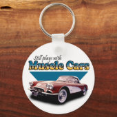 Spiele mit Muskelfahrzeugen Schlüsselanhänger (Vorderseite)