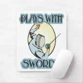 Spiele mit Schwertern Mousepad (Mit Mouse)