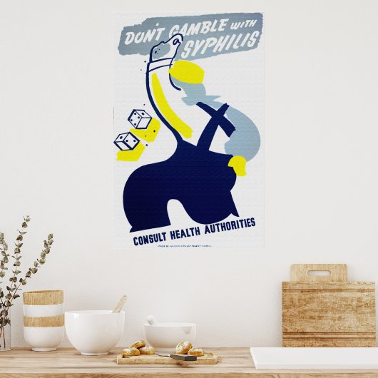 Spiele nicht mit Syphilis Poster (Küche)