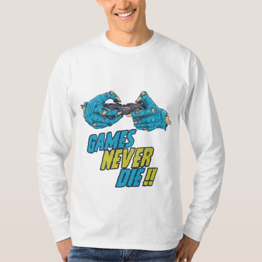 Spiele nie Zombies Halloween Die T-Shirt (Vorderseite)