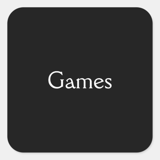 Spiele Quadratischer Aufkleber (Vorderseite)
