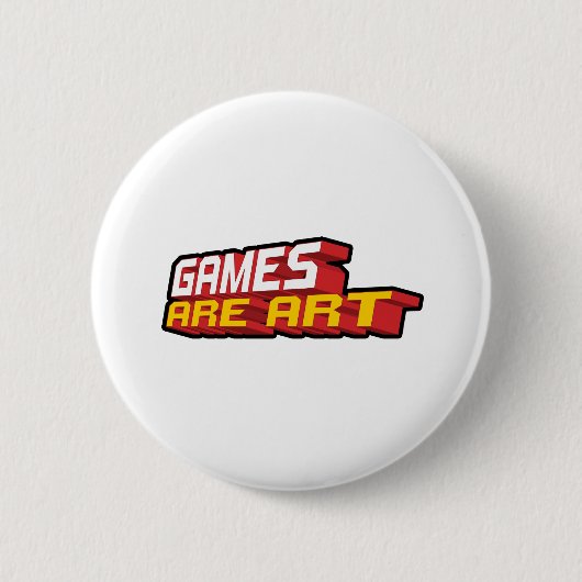 Spiele sind Kunst - Gamer-Spiel-Videospiel Button (Vorderseite)