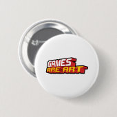 Spiele sind Kunst - Gamer-Spiel-Videospiel Button (Vorne & Hinten)