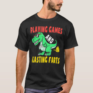 Spiele spielen und Furzen löschen, um Gamer Boy K T-Shirt