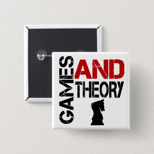 Spiele u. Theorie-Knopf Button (Vorne & Hinten)