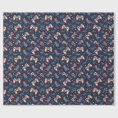 Spiele und Spiele Themed Blue Weihnachten Geschenkpapier (Flach)