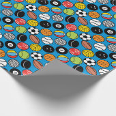 Spiele- und Sportbälle Geschenkpapier (Ecke)