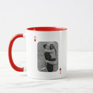 Spielekarte Paar Foto Romantische Liebesherz Gesch Tasse