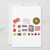 Spielelemente Casino Spiele Einladung (Vorderseite)