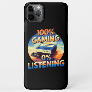 Spielen 0% Hören Funny Gamer Retro Style Gaming iPhone 11Pro Max Hülle