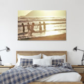 Spielen am Strand Leinwanddruck (Insitu (Schlafzimmer))