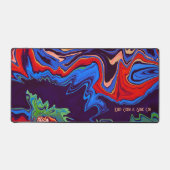 Spielen auf moderne Abstrakte, bedrückte Farbenpra Schreibtischunterlage (Vorderseite)